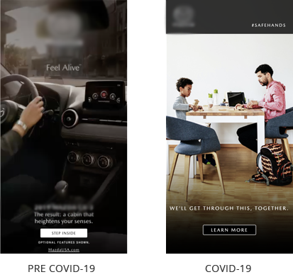 covid-case1-b2 Automotive ad messaging comparison